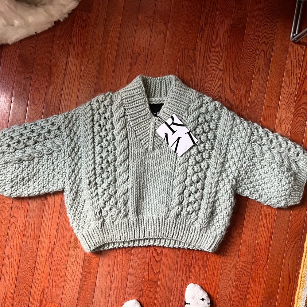 I Love Mr Mittens Honey Sweater - Seafoam XS/S NWT - Picture 12 of 14